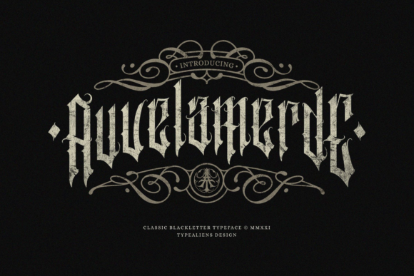Auvelamerde: Bold Blackletter Font