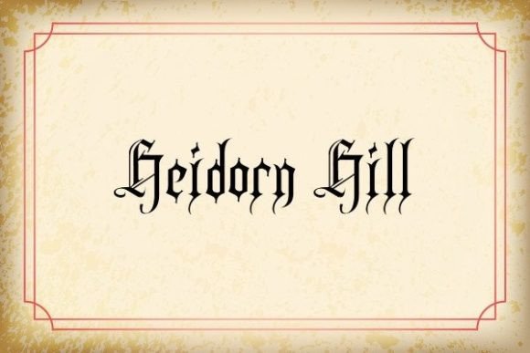 Heidorn Hill: A Bold Typographic Statement