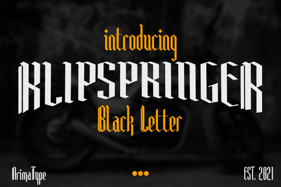 Klipspringer: A Bold Blackletter for Designers