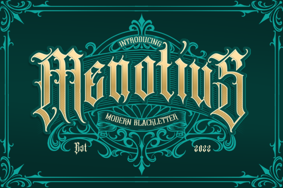 Menotius: A Bold Blackletter Font for Crafters