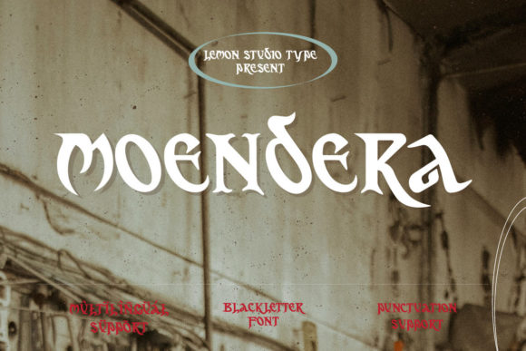 Moendera: Gothic Font for Web Design
