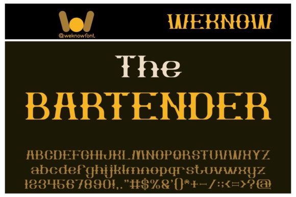 The Bartender Font: A Stylish Choice for Business Branding