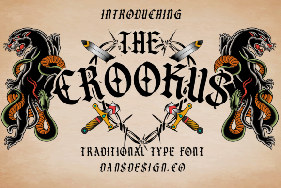 The Crookus: A Bold Blackletter for Creative Projects